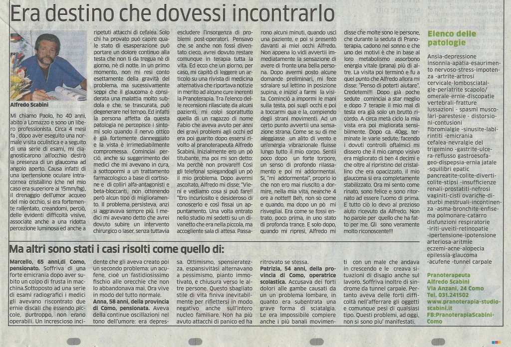 La Provincia di Como, 5 Febbraio 2017