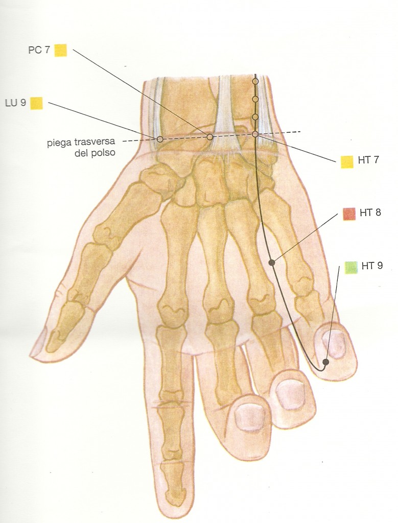 Punti principali del meridiano del cuore